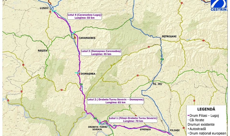 Contract semnat pentru proiectarea unui lot din drumul de mare viteză Filiași – Lugoj
