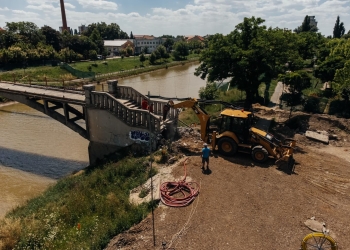 Noul pod pietonal din zona Iosefin, în locul pasarelei Gelu, finalizat până la sfârșitul anului