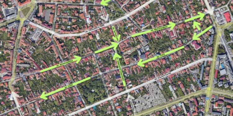 Modificări de sensuri în cartierul Elisabetin! Se realizează un nou culoar velo