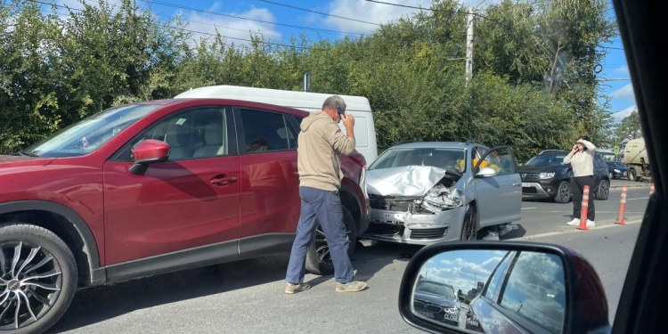 Circulație îngreunată în Giroc! Încă un accident, din fericire fără victime