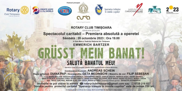 Premieră mondială la Opera Națională din Timișoara. Banii din bilete au fost donați Secției de Cardiologie Pediatrică