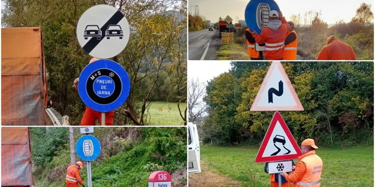 Pregătiri de iarnă pe drumurile din vestul țării