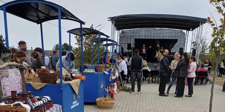 Zeci de producători locali la Ziua Recoltei, la Sânmihaiu Român