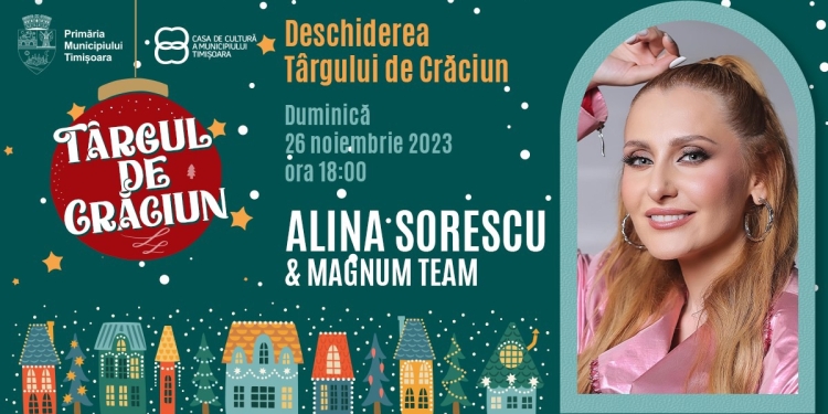 Alina Sorescu, concert în deschiderea Târgului de Crăciun din Timișoara