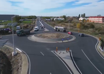 Avansează lucrările pe lotul 2 al drumului care leagă Timișoara de autostradă, prin Dumbrăvița și Giarmata