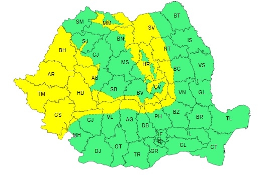 Bate vântul în vestul țării de ne duce! Cod galben până duminică