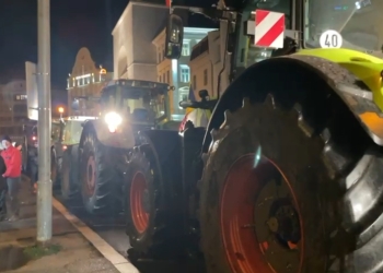 Zeci de tractoare, în centrul Timișoarei