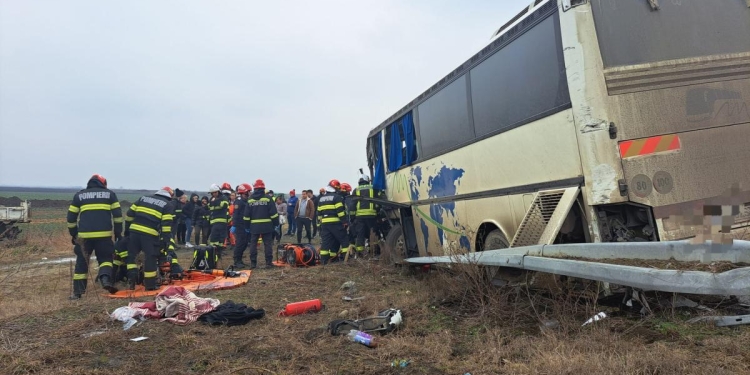 11 victime într-un accident, în Timiș. A fost activat Planul Roșu de intervenție