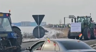 Pe Centura Timișoarei nu se trece. Zeci de fermieri și transportatori protestează
