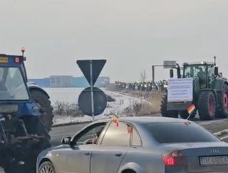 Pe Centura Timișoarei nu se trece. Zeci de fermieri și transportatori protestează