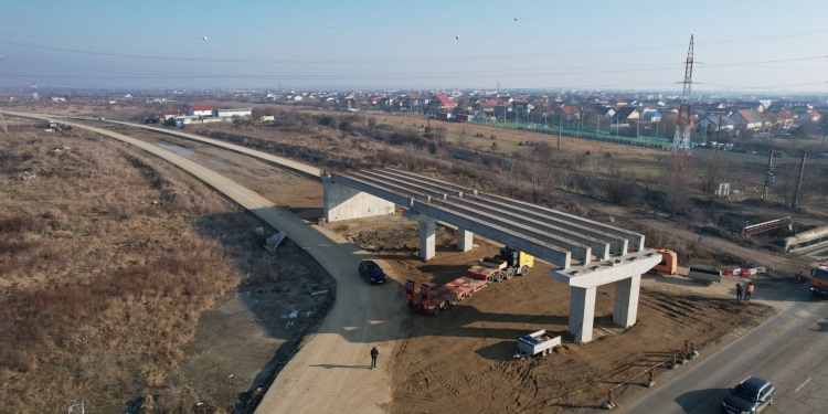Centura de sud a Timișoarei: se lucrează la pasajul de la Moșnița Nouă