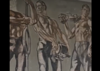 O frescă monumentală de la Colegiul Tehnic Ungureanu, salvată de Primăria Timișoara