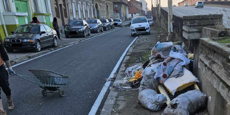 Nesimțirea se plătește scump, la Timișoara! Zece saci cu gunoaie, aruncați pe un bulevard important