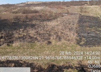 Intervenție dificilă! Incendiu de pășune, stins în patru ore de pompierii din Timiș