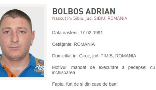 Bărbat din Giroc deosebit de periculos, aflat pe lista Most Wanted, prins în Franța