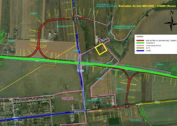 Se construiesc două noi noduri rutiere pe autostrada A1, în județul Timiș