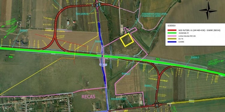 Se construiesc două noi noduri rutiere pe autostrada A1, în județul Timiș