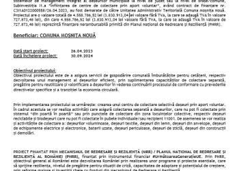 COMUNICAT DE PRESĂ/COMUNICAT DEMARARE LUCRĂRI „PNRR: Fonduri pentru România modernă și reformată
