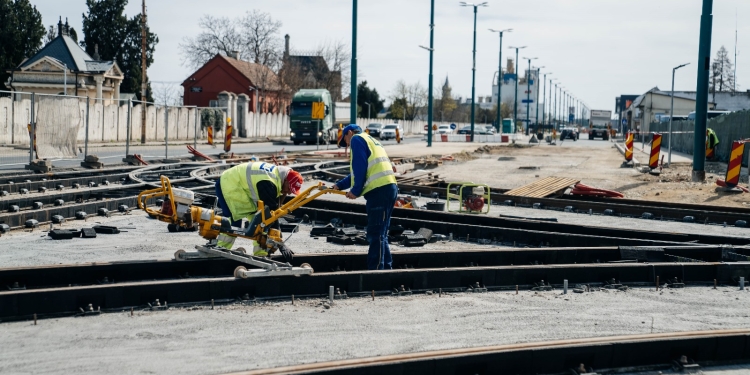 Tramvaiul 6 din Timișoara revine pe traseu. Intersecția 1 Decembrie – Vidrighin aproape gata