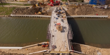 Pasarela Gelu din Timișoara, tot mai aproape de finalizare