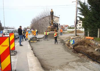 Lucrările la sensurile giratorii provizorii de pe Calea Timișoarei, la Giroc, finalizate săptămâna viitoare