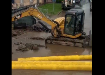 Dorel lovește din nou la Timișoara! Avarie uriașă provocată la rețeaua de apă de firma care reabilitează pasarela Gelu