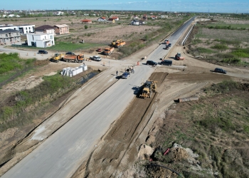 Strat de bază așternut pe câteva sectoare ale centurii de sud a Timișoarei FOTO