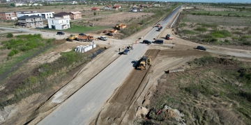 Strat de bază așternut pe câteva sectoare ale centurii de sud a Timișoarei FOTO