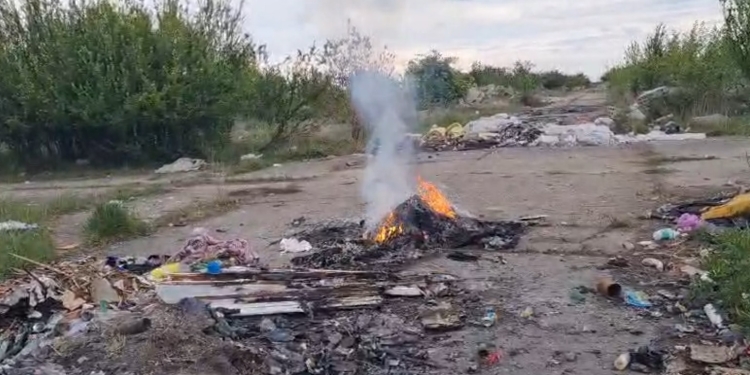 A aruncat și ars gunoaie pe un teren din Săcălaz. Polițiștii l-au prins și i-au ars o amendă uriașă și l-au lăsat și fără mașină