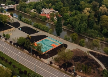 150 de copaci, plantați de Primăria Timișoara pe malul Begăi, în locul construcțiilor demolate