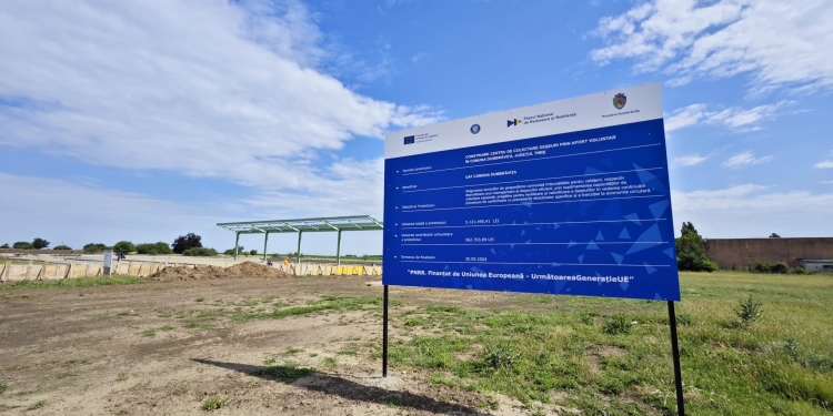 Centrul de colectare a deșeurilor cu aport voluntar din Dumbrăvița, finalizat până la sfârșitul verii