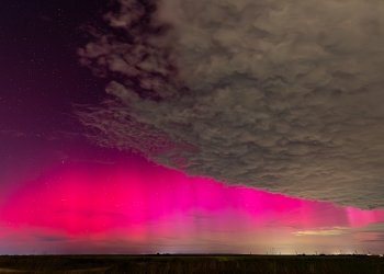 Aurora boreală, din nou pe cerul din județul Timiș