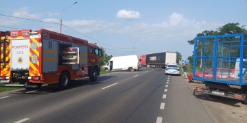Accident grav la Remetea Mare, în Timiș! Un tir și un microbuz cu 7 persoane, implicate