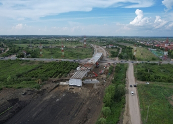 Continuă lucrările în forță pe șantierul centurii de sud a Timișoarei