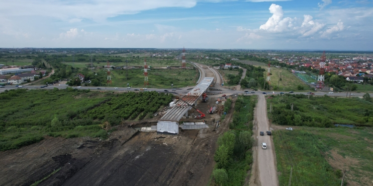 Continuă lucrările în forță pe șantierul centurii de sud a Timișoarei