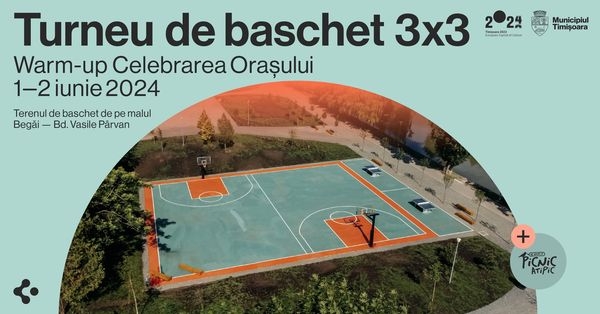 Turneu de baschet pe cel mai nou teren de sport din Timișoara, pe malul Begăi