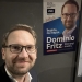 Dominic Fritz, la lipit de afișe în două locații din Timișoara, la început de campanie electorală