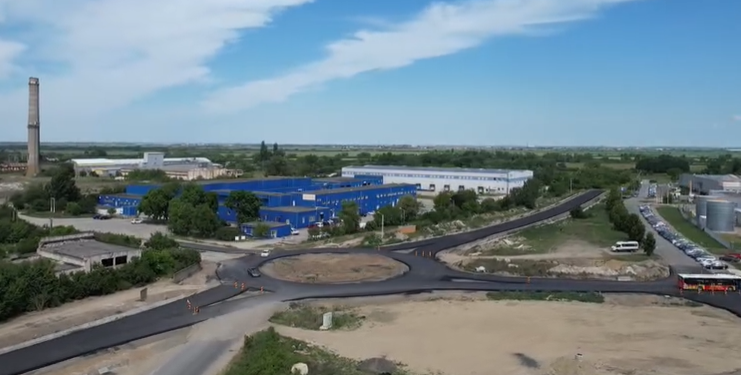 Intersecție spectaculoasă realizată în zona Freidorf, pe șantierul centurii de sud a Timișoarei