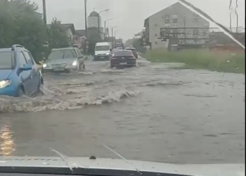 Rupere de nori la Timișoara. Străzi și curți inundate!