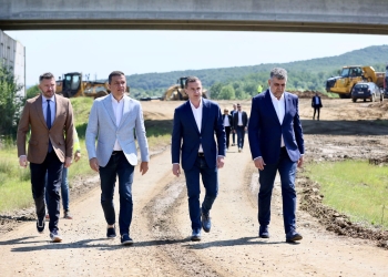 Ciolacu, Grindeanu și Simonis, în vizită pe șantierul ultimului lot lipsă din autostrada Lugoj – Deva