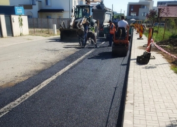 Primăria Dumbrăvița desfășoară ample lucrări de modernizare pe Str. Liliacului