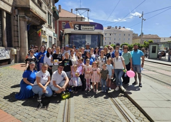 Tramvaiul a circulat pentru copiii din Timișoara pe linia Științelor Vieții