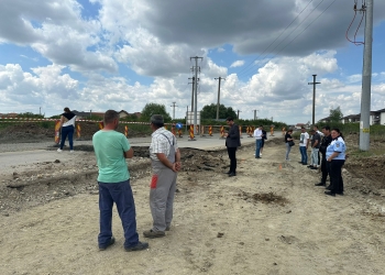 Scandal pe Centura Sud a Timișoarei, a început spargerea drumului de acces dinspre Timișoara spre Urseni