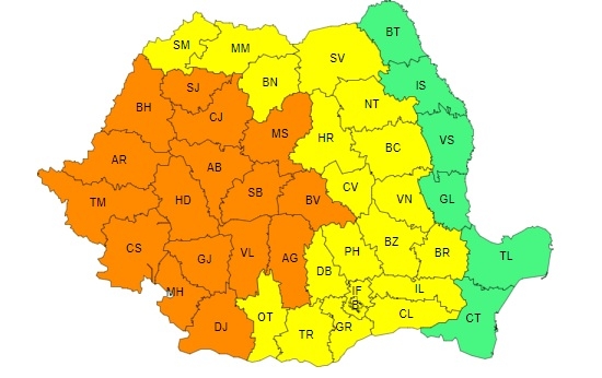 Vreme severă în Timiș! Intră în vigoare un cod portocaliu