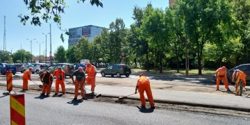 Continuă lucrările de reparații pe mai multe artere din Timișoara