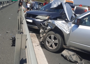 Circulație oprită pe A1! Au avut loc 2 accidente în același loc, a intervenit elicopterul SMURD