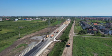 Centura de sud a Timișoarei are asfalt turnat în zona Moșnița Nouă