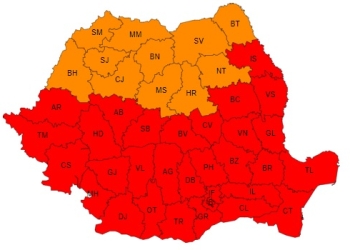 Încă o prelungire a codului roșu de caniculă în vestul țării