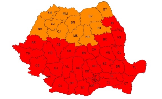 Încă o prelungire a codului roșu de caniculă în vestul țării