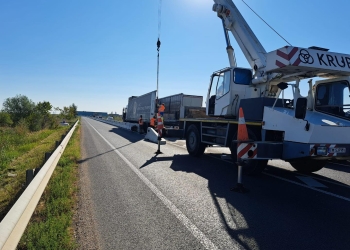 Atenție, șoferi! Se montează parapet de beton pe centura de nord a Timișoarei